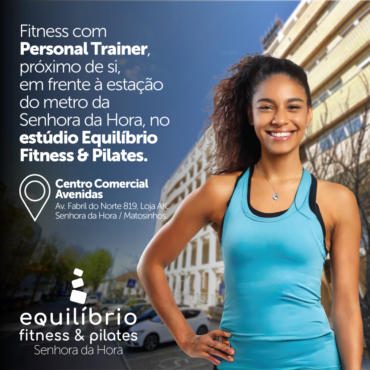 Estúdio com Personal Trainer facilmente acessível, seguro e acolhedor